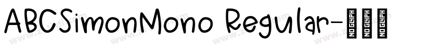 ABCSimonMono Regular字体转换